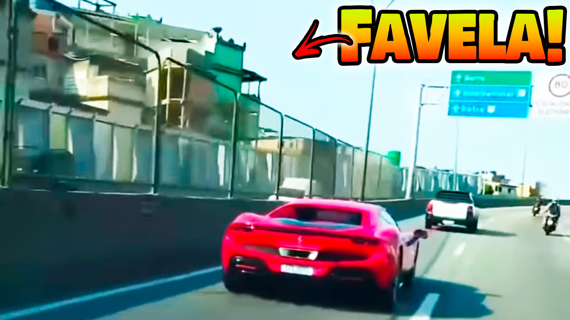 Gringo se perde e entra de FERRARI na LINHA AMARELA do RJ!