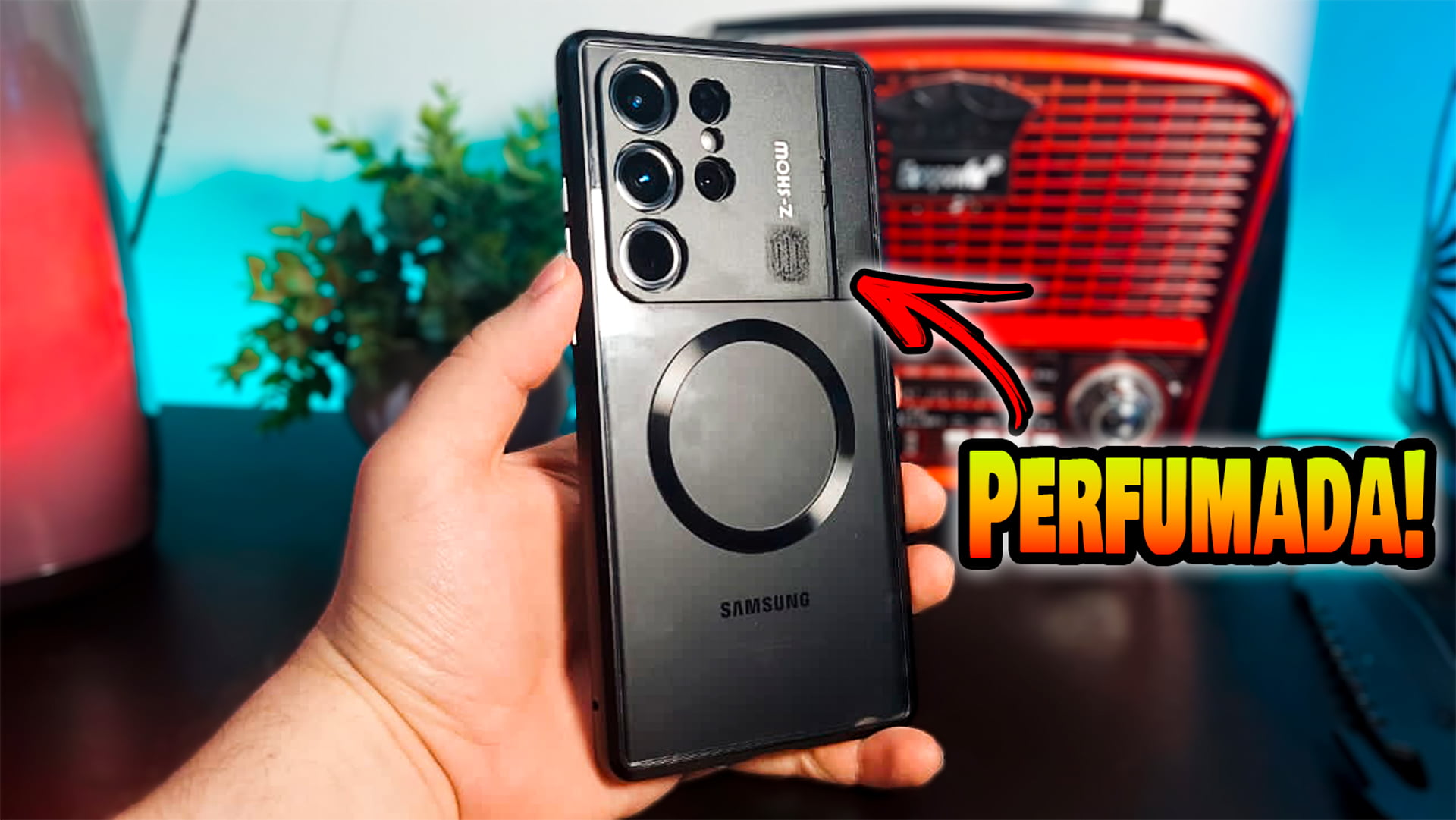 Capinha Perfumada LUXO para Samsung S23 Ultra do Aliexpress