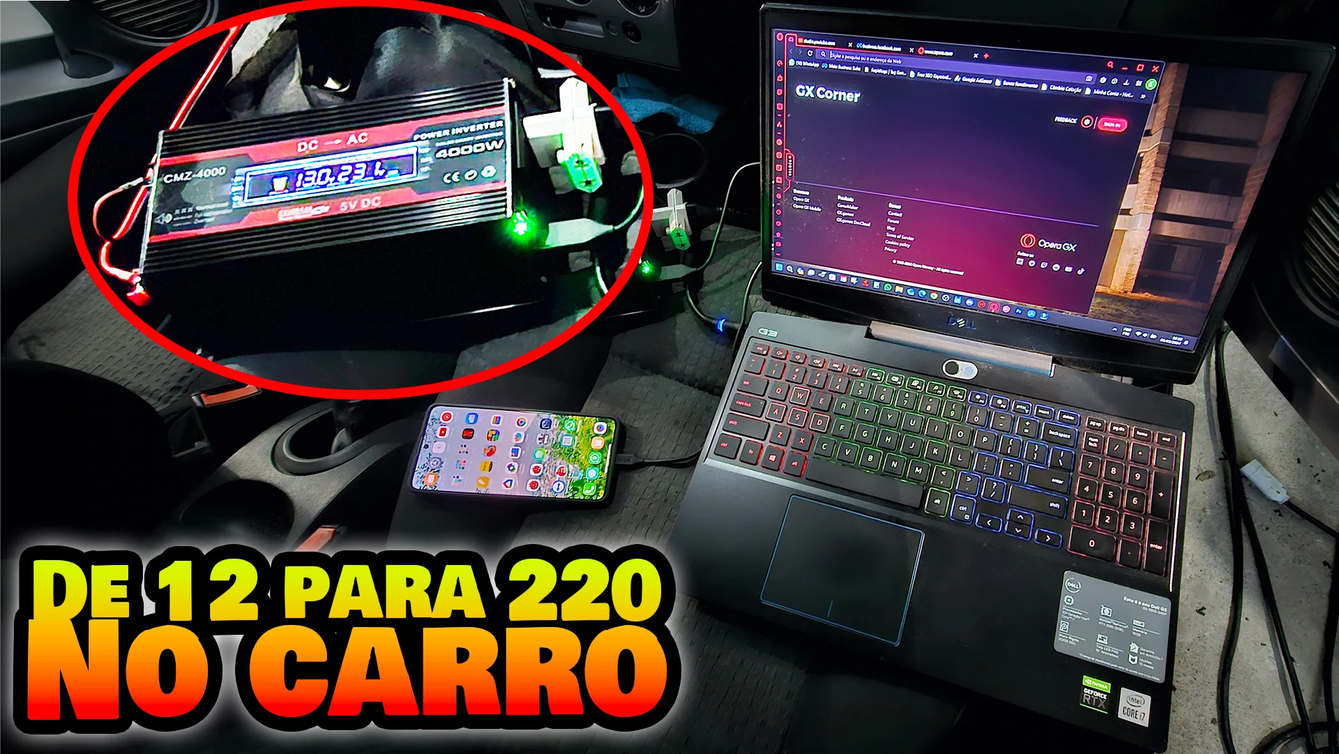 Inversor de onda senoidal custo benefício do Aliexpress 4000W