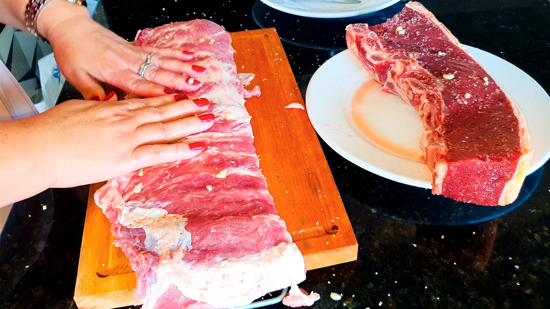 Costelinha de Porco mais Ripa da Chuleta para almoço de domingo