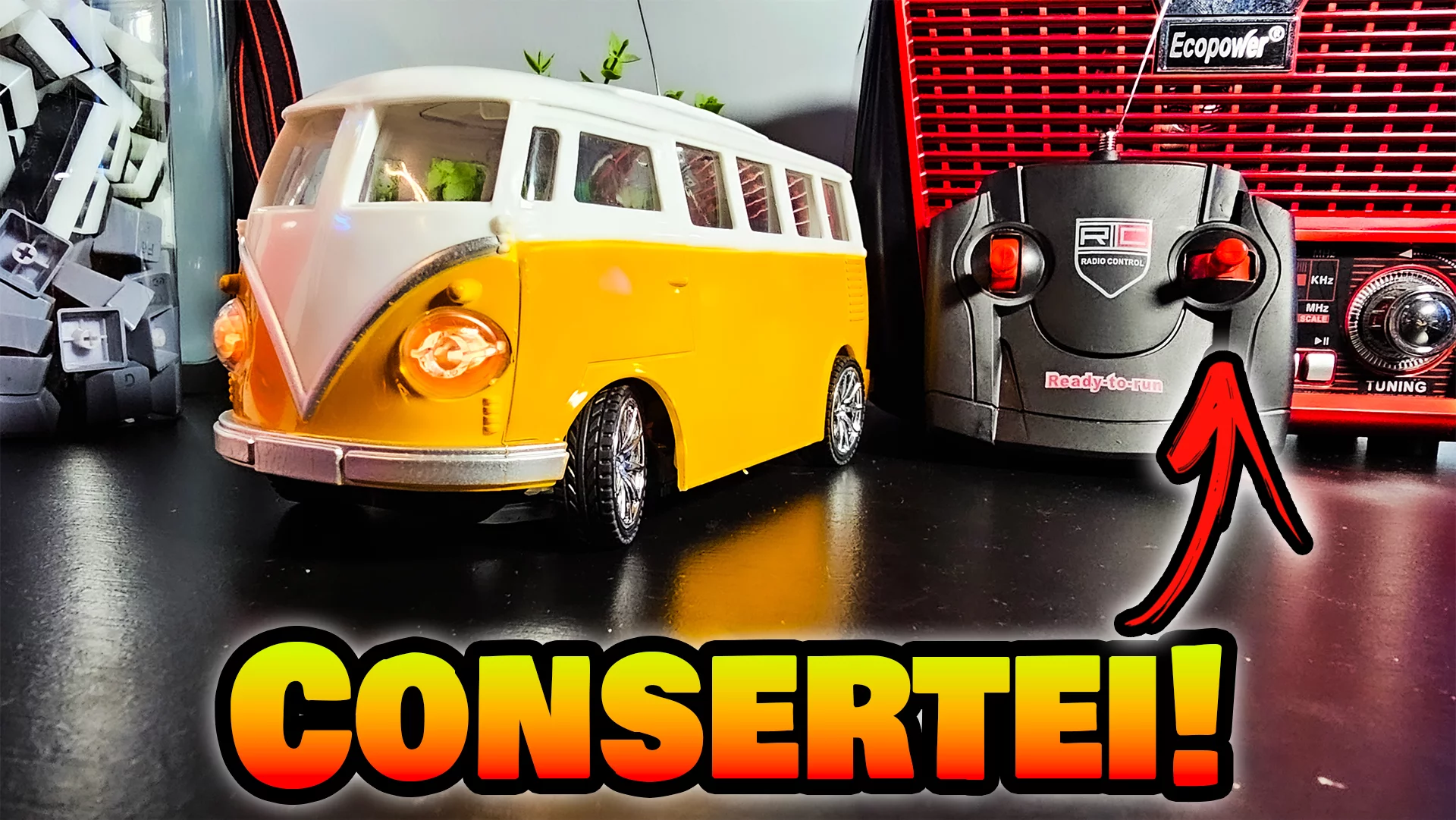 Consertando a Kombi de controle remoto do meu filho