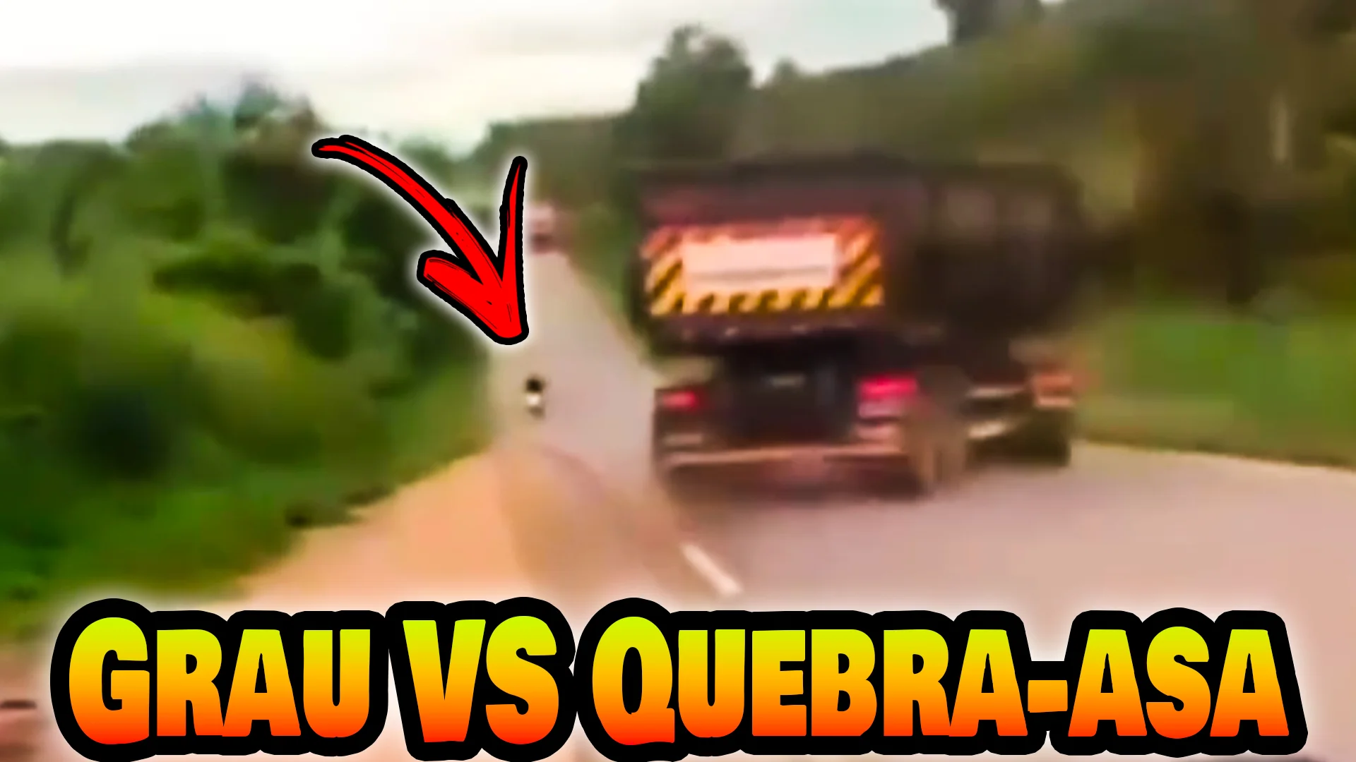 Caminhoneiro mandou um quebra-asa pra cima do motoca!