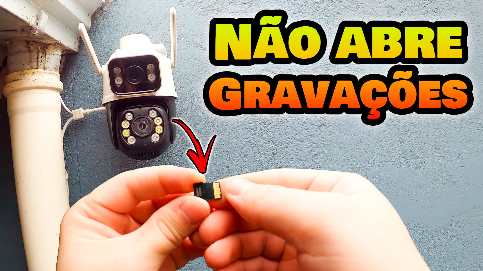 Porque a câmera de segurança não abre as gravações ou não grava?