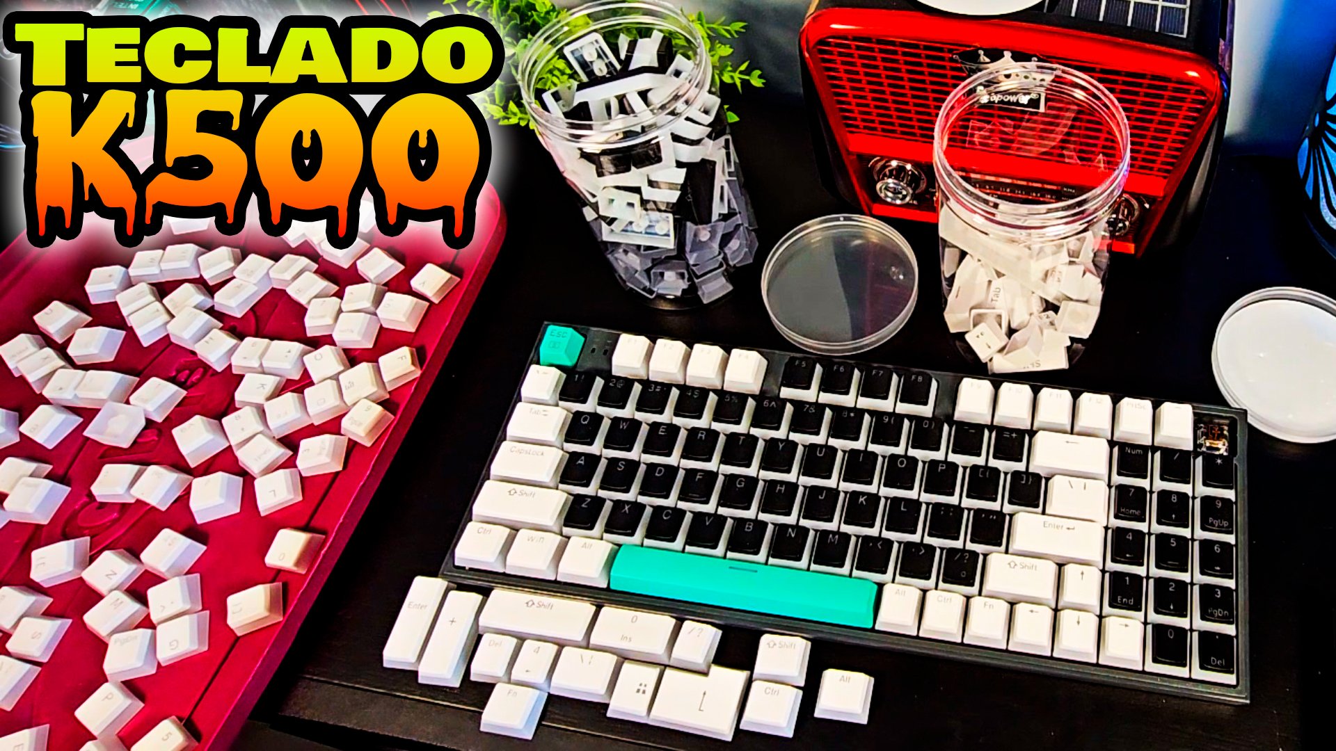 Melhorando meu Teclado Machenike k500 com teclas Pudim ZIFRIEDN