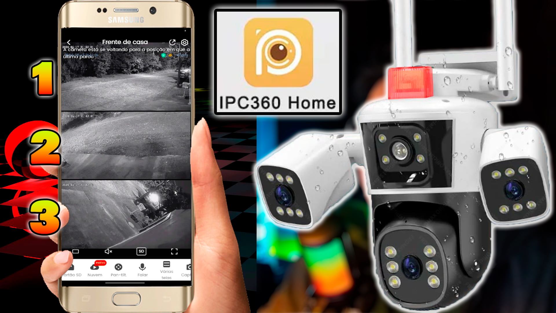 Explorando o APP IPC360 HOME da câmera IPC 24 Wifi